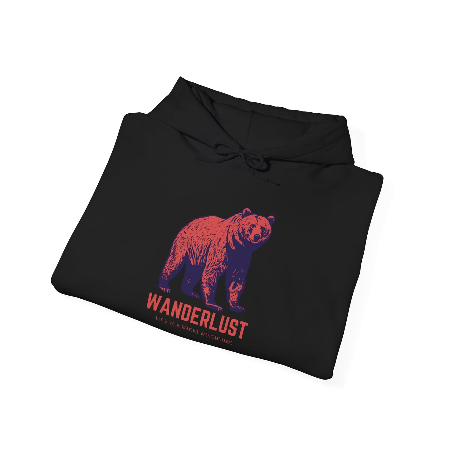 Wanderlust Hoodie (Red)| Unisex Motivational Hoodie, Casual Outfit, Sportswear Gift, Inspirational Apparel