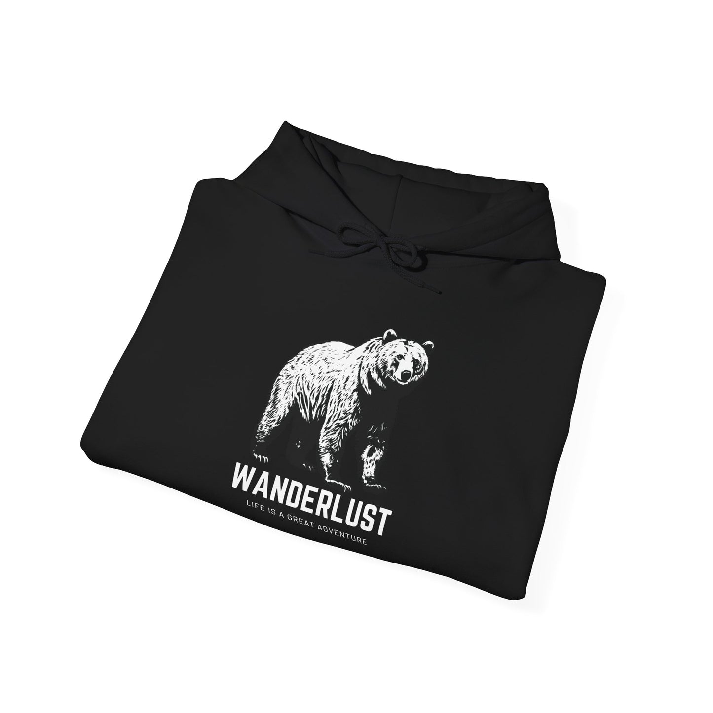 Wanderlust Hoodie (White)| Unisex Motivational Hoodie, Casual Outfit, Sportswear Gift, Inspirational Apparel