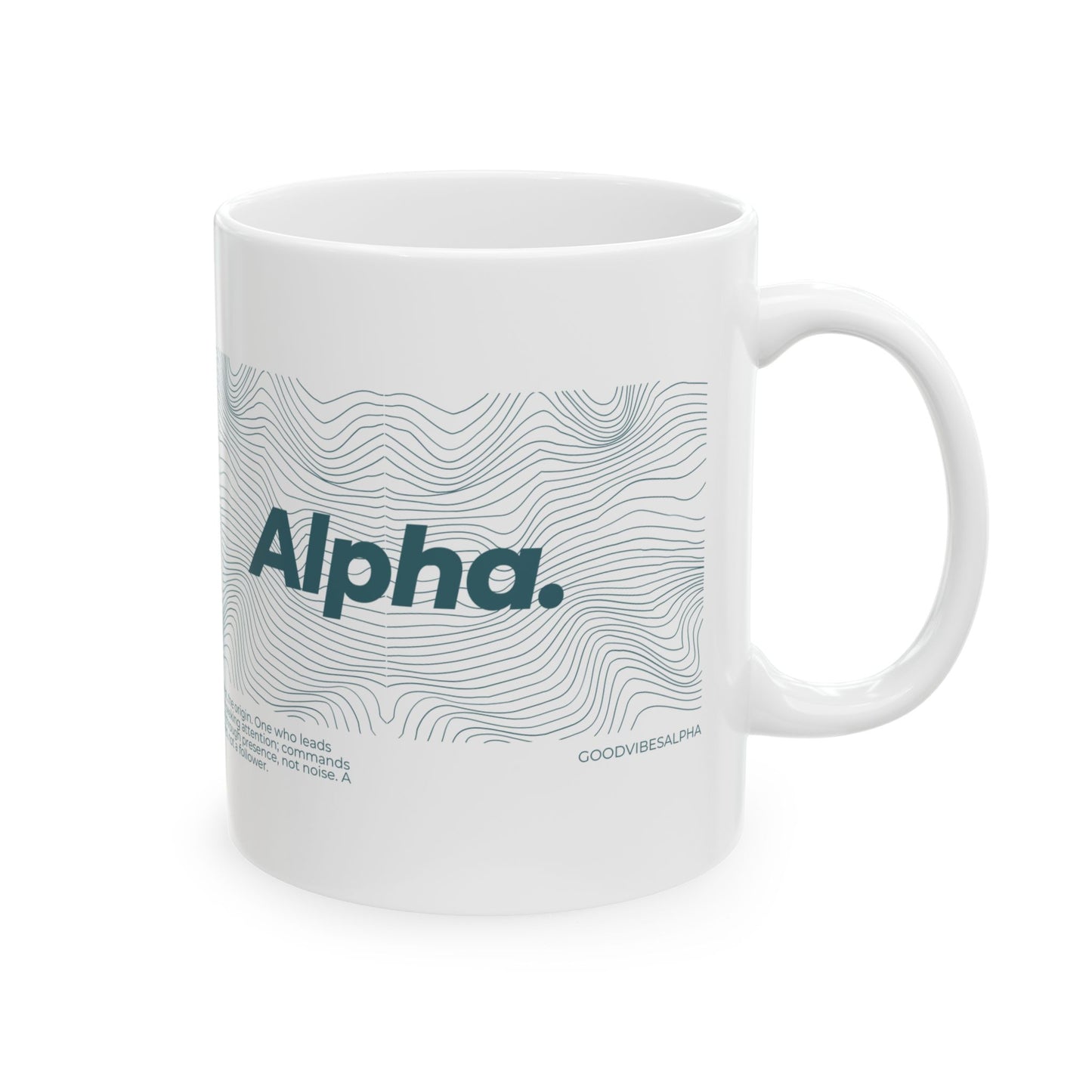 Ceramic Coffee Mug, Alpha Waves (TOW) | Gift for Coffee Lovers,  Office Decor,