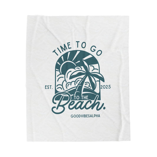 Beach Time Plush Blanket (TOW) | Cozy Home Decor, Relaxation Blanket