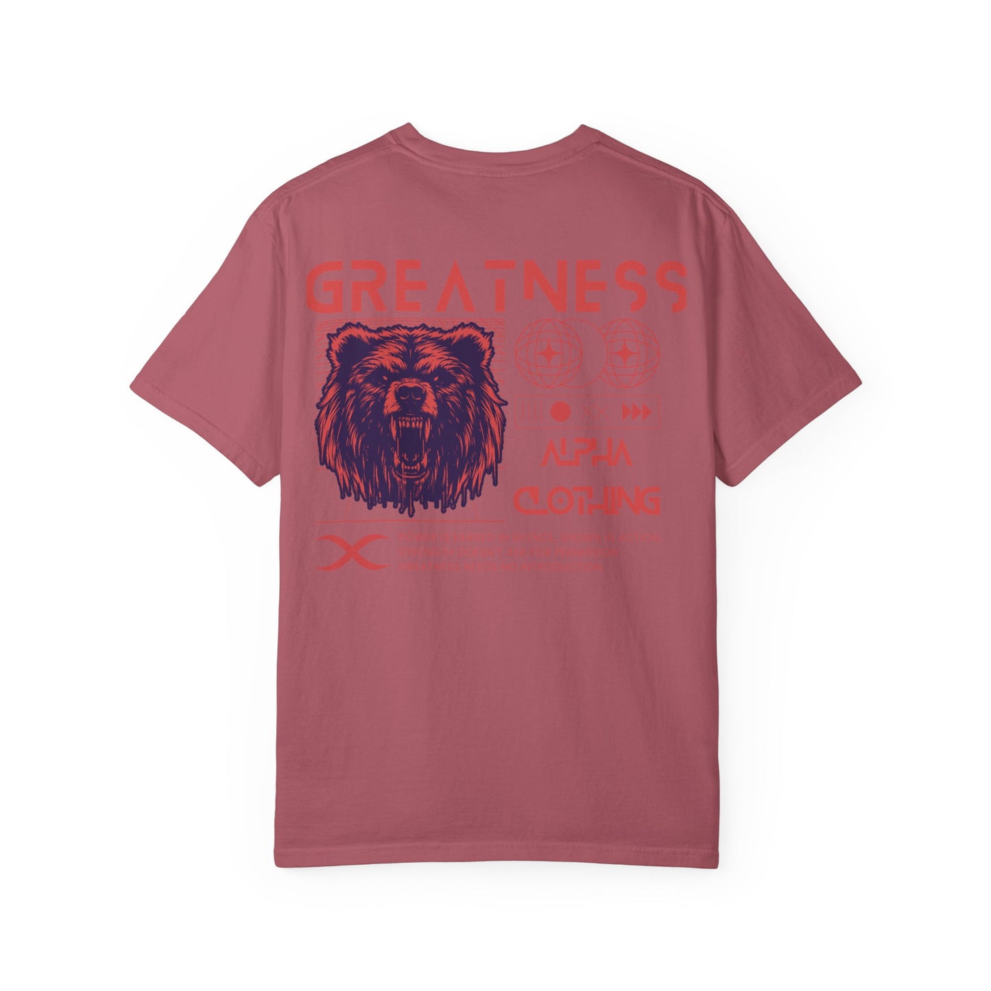 Greatness (Red) Unisex Garment-Dyed T-Shirt – Soft, Durable & Comfortable Everyday Wear