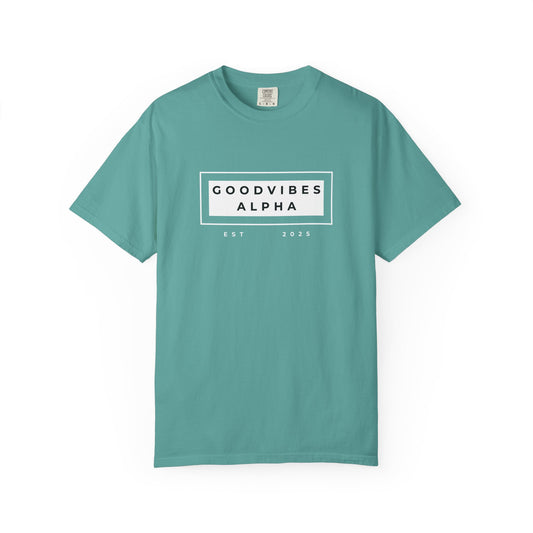 Good Vibes Alpha 25 Unisex Garment-Dyed T-Shirt – Casual Everyday Fit, Streetwear Vibes, Gift for Him or Her, Soft Cotton