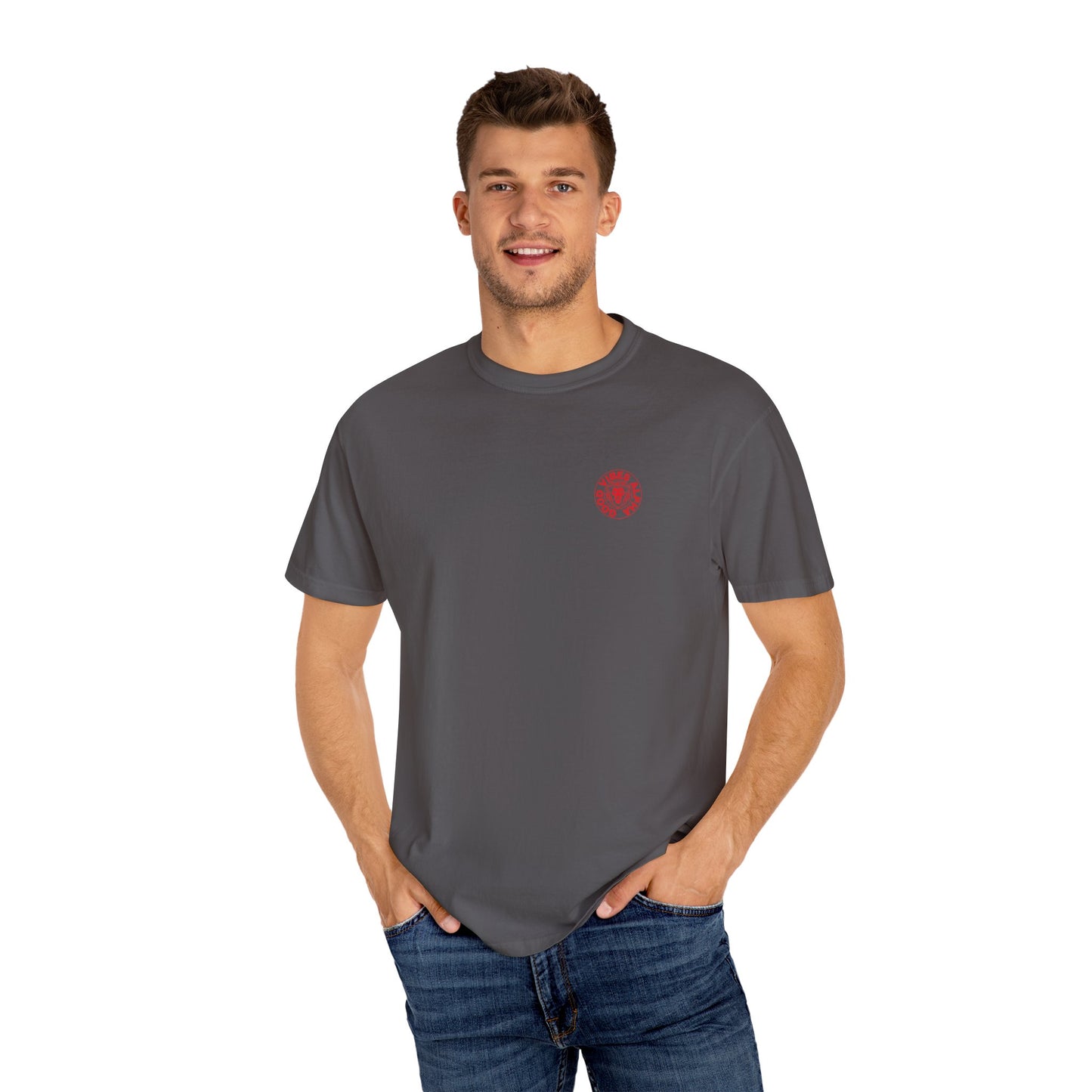 GVA Howling Wolf (Red) Unisex Garment-Dyed T-Shirt – Soft, Durable & Comfortable Everyday Wear