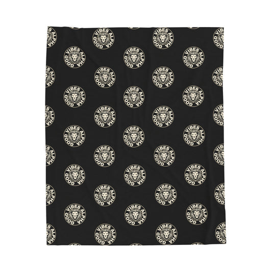 GVA2 (Ivory) Velveteen Plush Blanket | Cozy Throw, Inspirational Home Décor, Motivational Gift, Relaxation Blanket