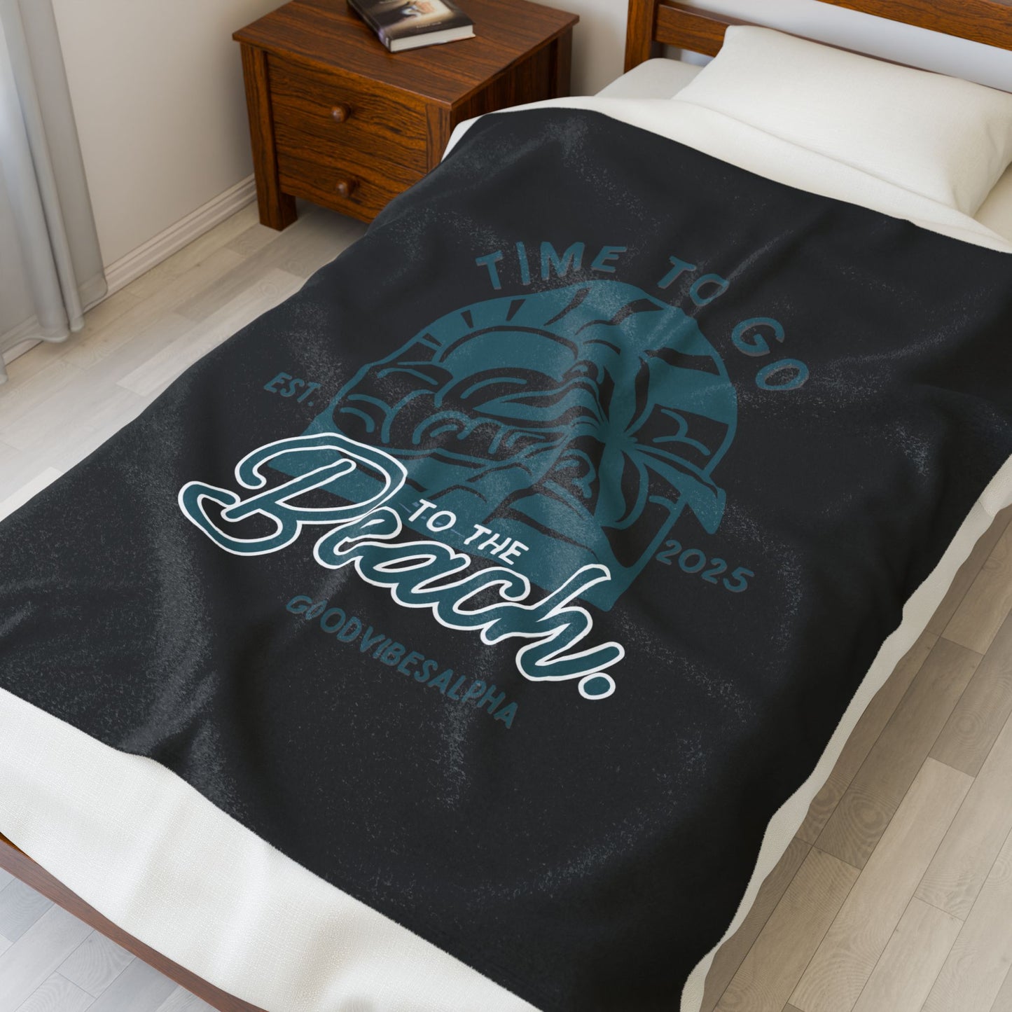 Beach Time Plush Blanket (TOB) | Cozy Home Decor, Relaxation Blanket