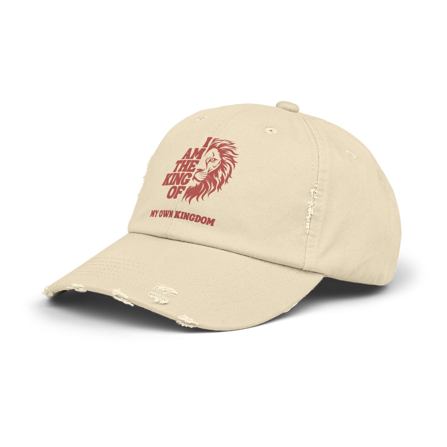 I am King Unisex Distressed Cap – Casual Everyday Hat, Comfortable Fit, Great for Outdoor Activities & Gifting