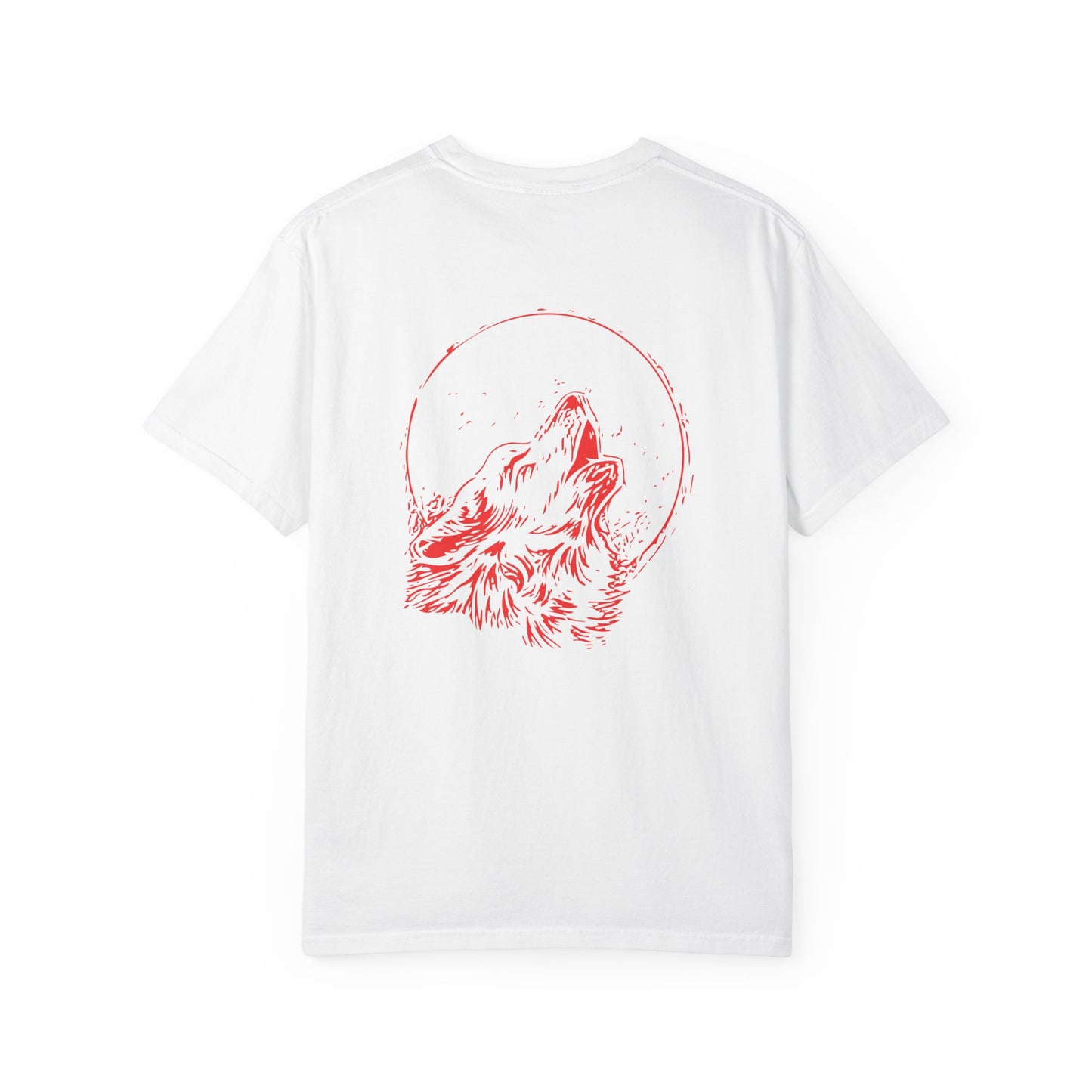 GVA Howling Wolf (Red) Unisex Garment-Dyed T-Shirt – Soft, Durable & Comfortable Everyday Wear