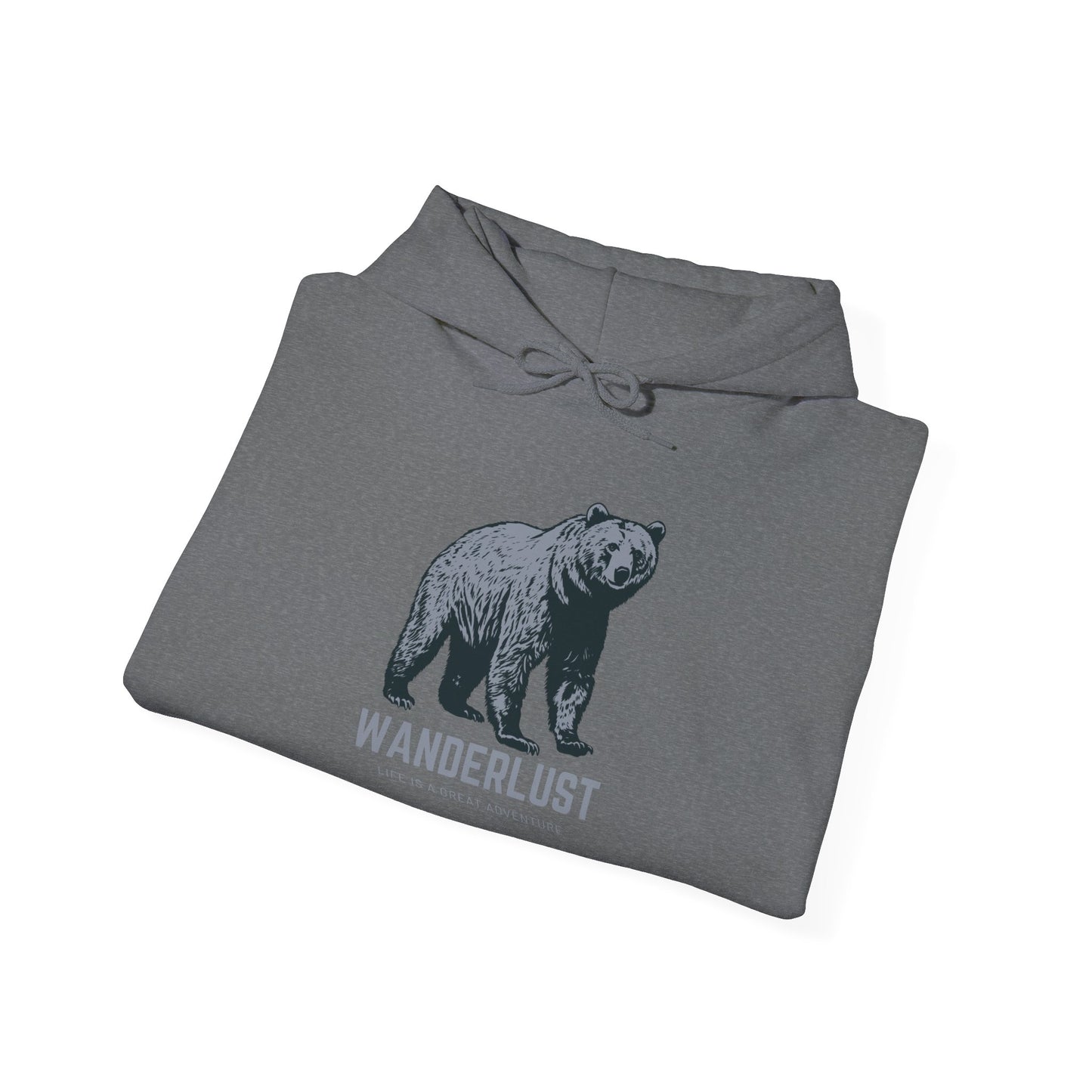Wanderlust Hoodie (Grey)| Unisex Motivational Hoodie, Casual Outfit, Sportswear Gift, Inspirational Apparel