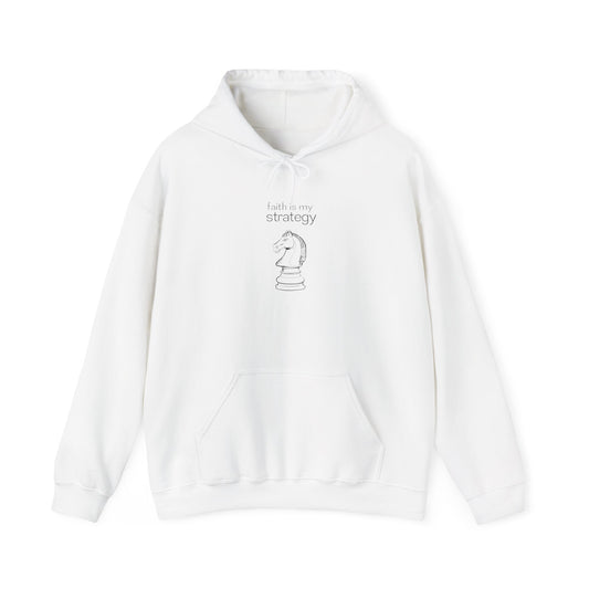 Faith Is My Strategy Hoodie – Soft & Cozy Unisex Pullover for Casual & Streetwear Style
