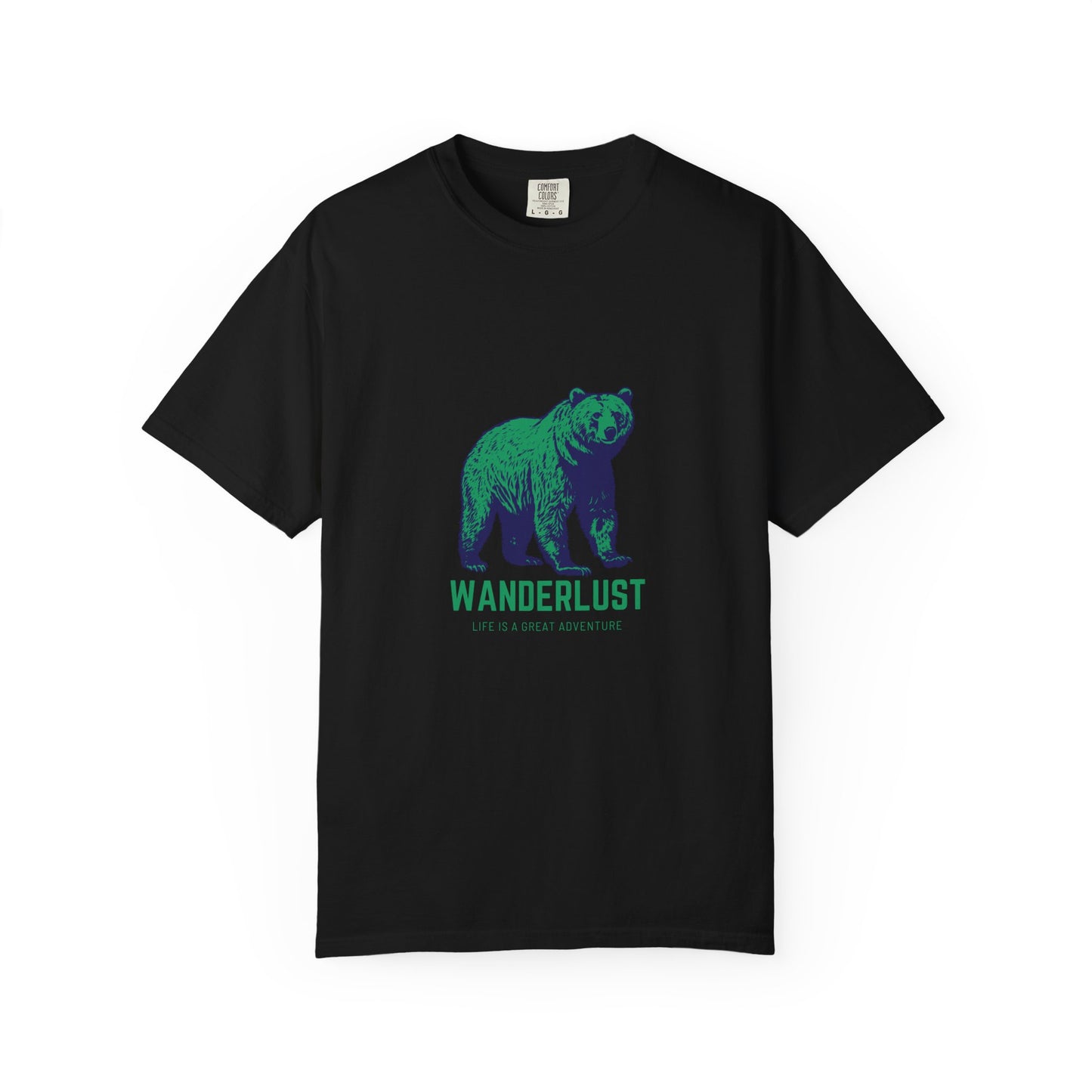 Wanderlust (Green) Unisex Garment-Dyed T-Shirt – Soft, Durable & Comfortable Everyday Wear