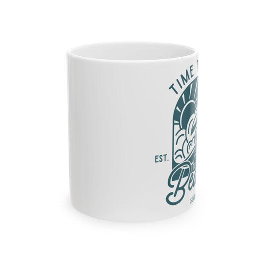 Ceramic Coffee Mug, Time To Go To The Beach (TOW) | Gift for Coffee Lovers,  Office Decor,