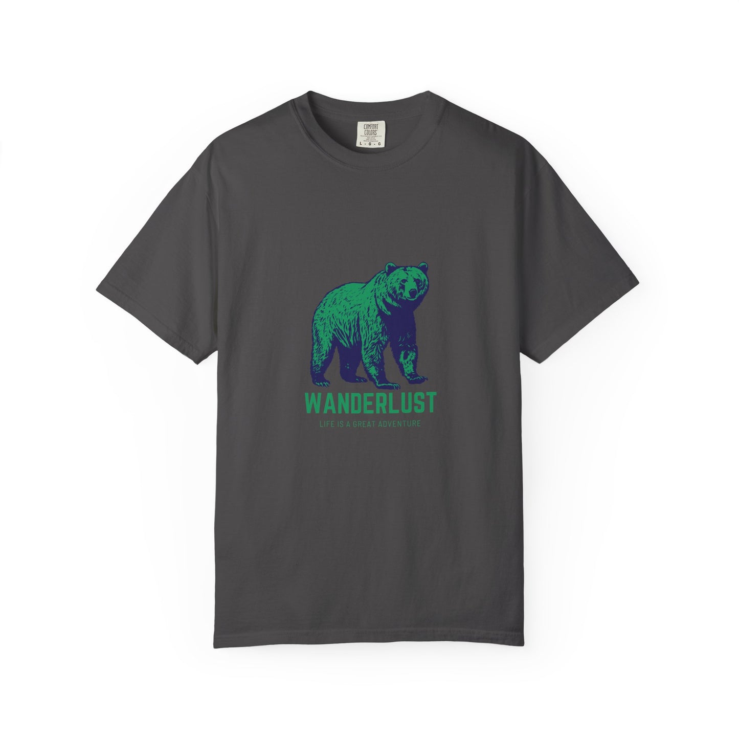 Wanderlust (Green) Unisex Garment-Dyed T-Shirt – Soft, Durable & Comfortable Everyday Wear