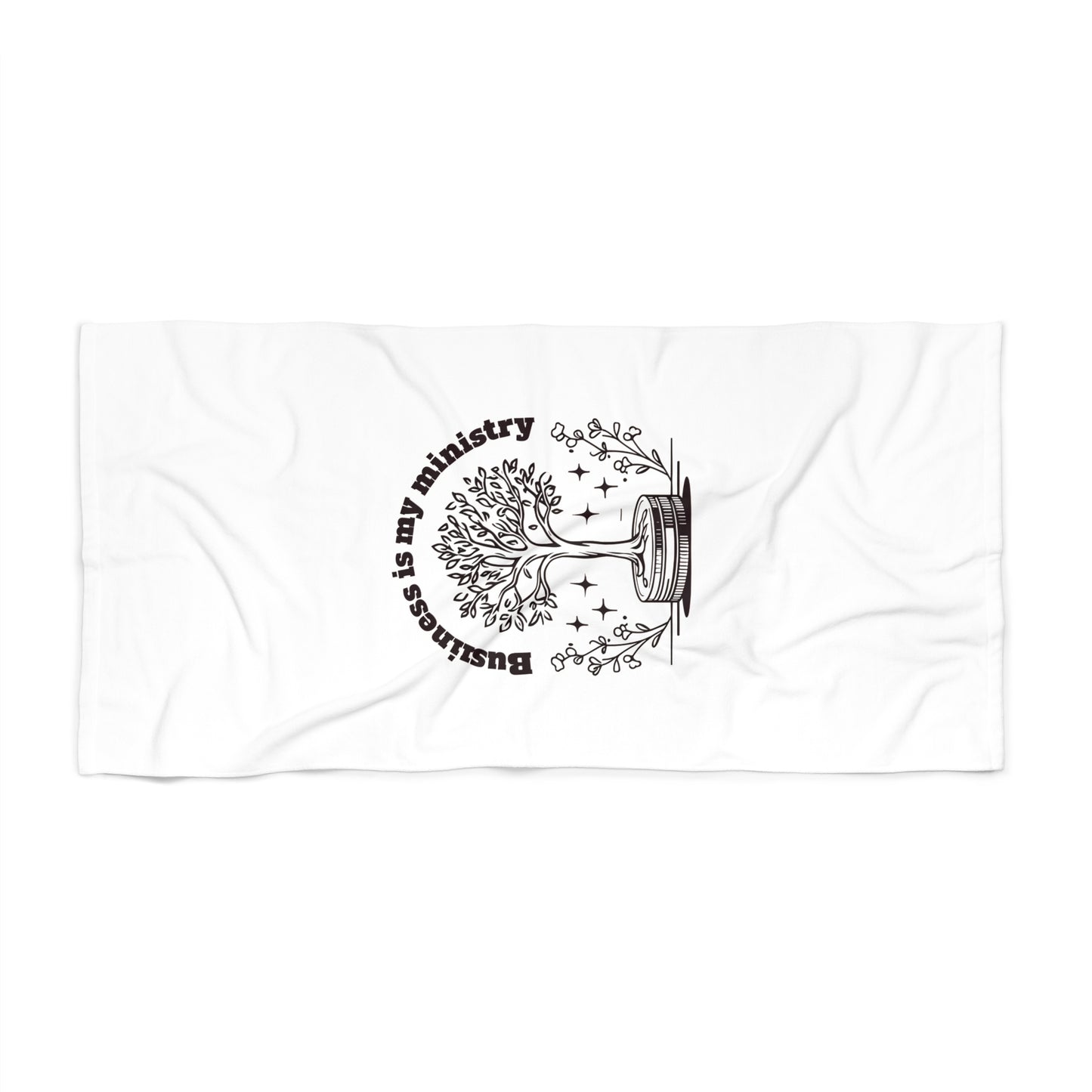 Business is My Ministry Beach Towel – Soft & Absorbent Towel for Pool, Travel & Outdoor Use