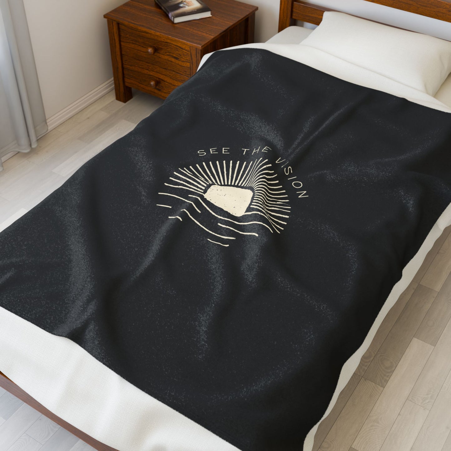 See the Vision Velveteen Plush Blanket – Ultra-Soft, Warm & Durable for Home & Gifts