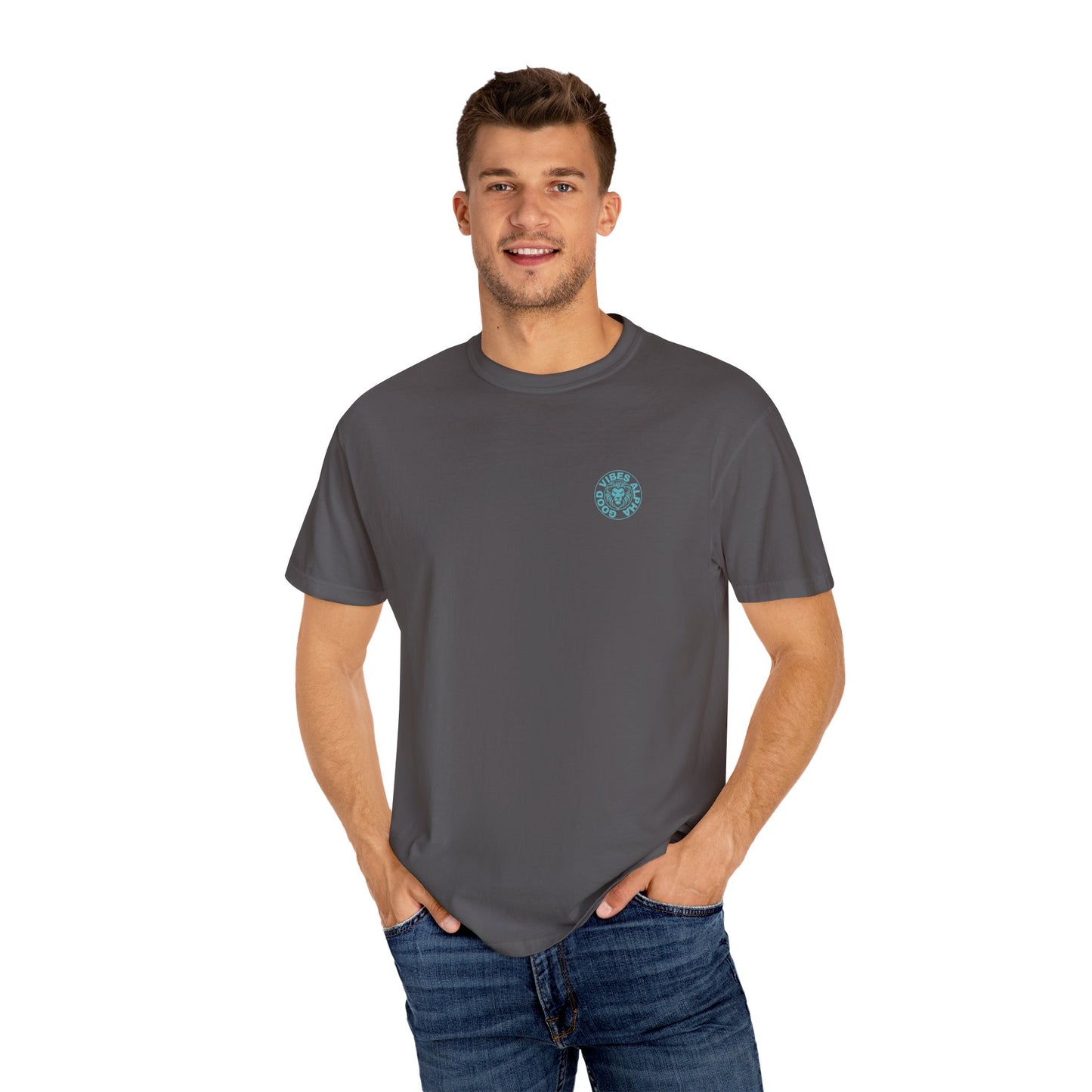 GVA Howling Wolf (Teal) Unisex Garment-Dyed T-Shirt – Soft, Durable & Comfortable Everyday Wear