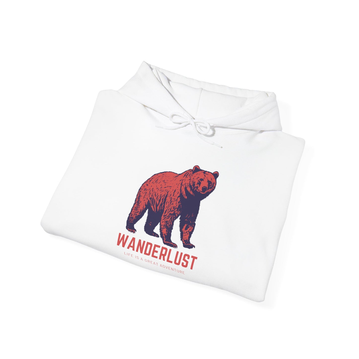 Wanderlust Hoodie (Red)| Unisex Motivational Hoodie, Casual Outfit, Sportswear Gift, Inspirational Apparel