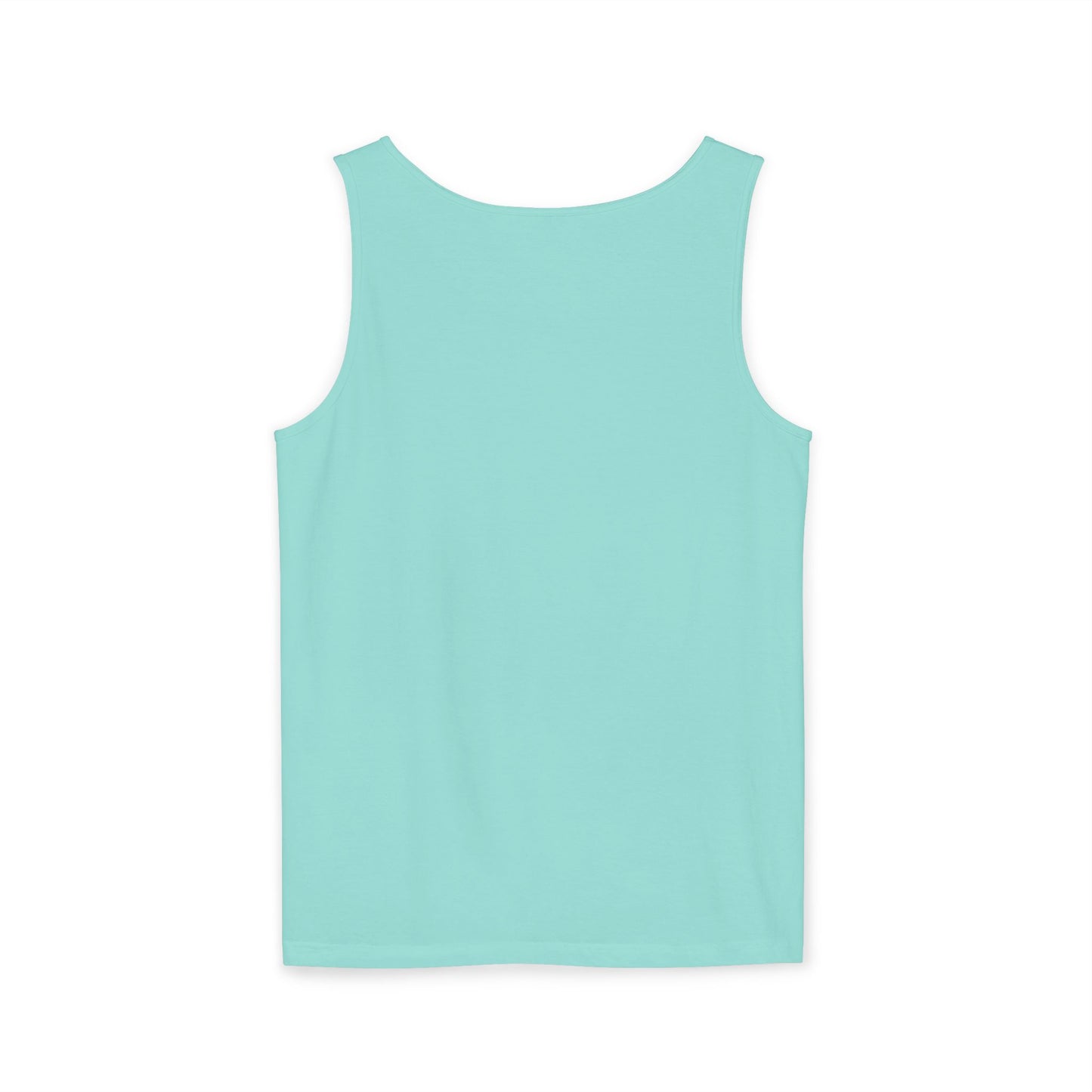 Wanderlust (Blue) Unisex Garment-Dyed Tank Top, Summer Style, Casual Wear, Gifts for Him, Athleisure, Relaxed Fit