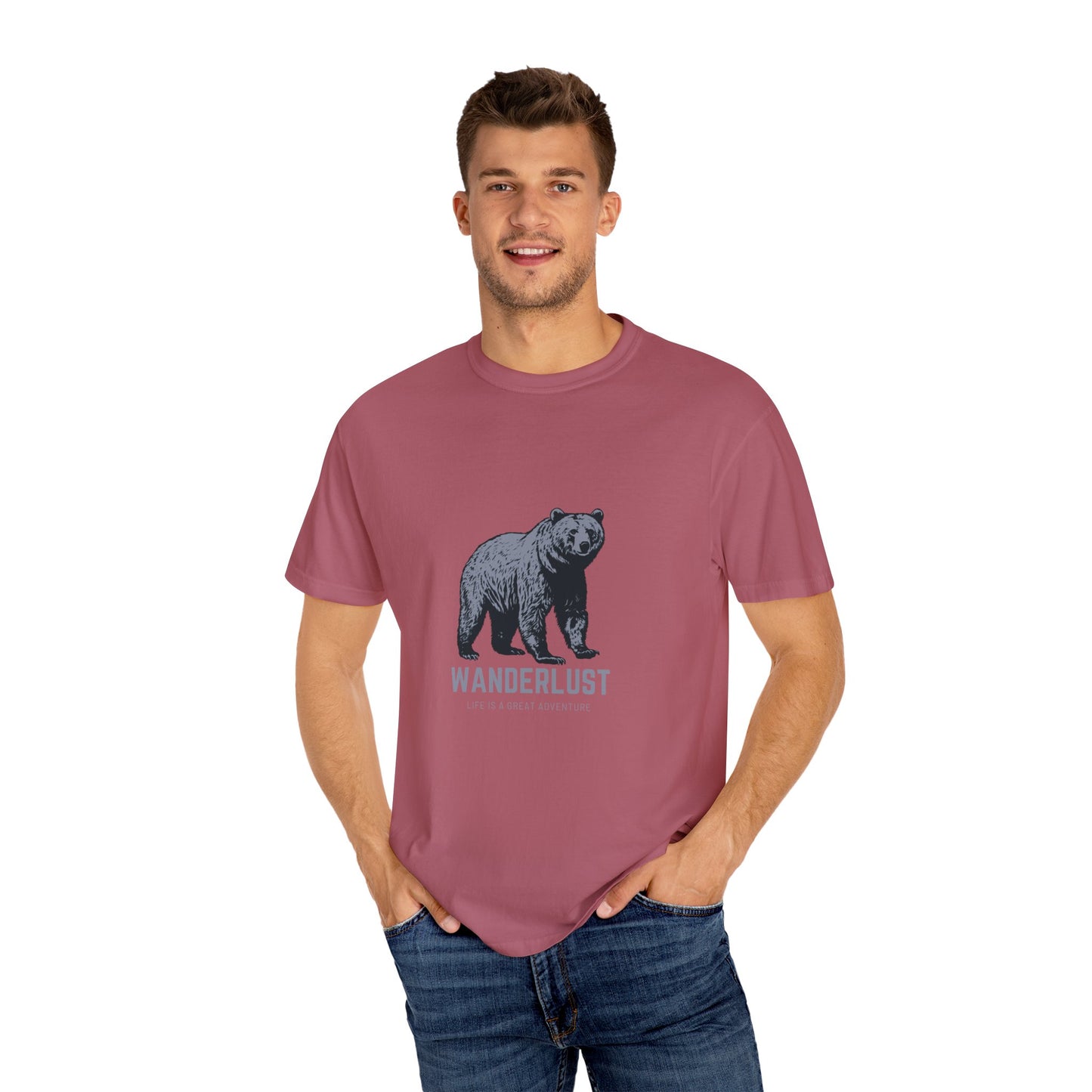Wanderlust (Grey) Unisex Garment-Dyed T-Shirt – Soft, Durable & Comfortable Everyday Wear