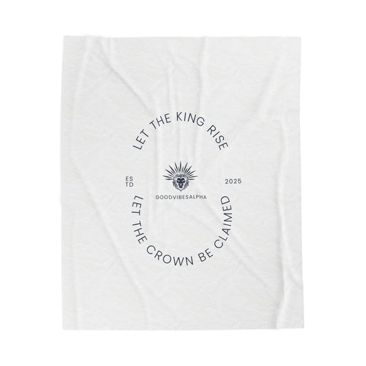 Let The King Rise Plush Blanket (GOB) | Cozy Home Decor, Relaxation Blanket