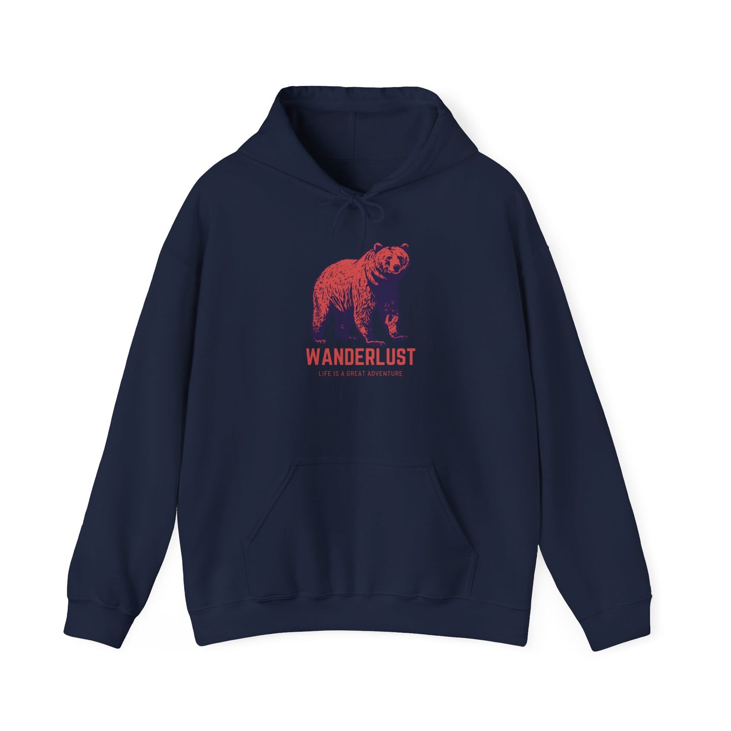 Wanderlust Hoodie (Red)| Unisex Motivational Hoodie, Casual Outfit, Sportswear Gift, Inspirational Apparel