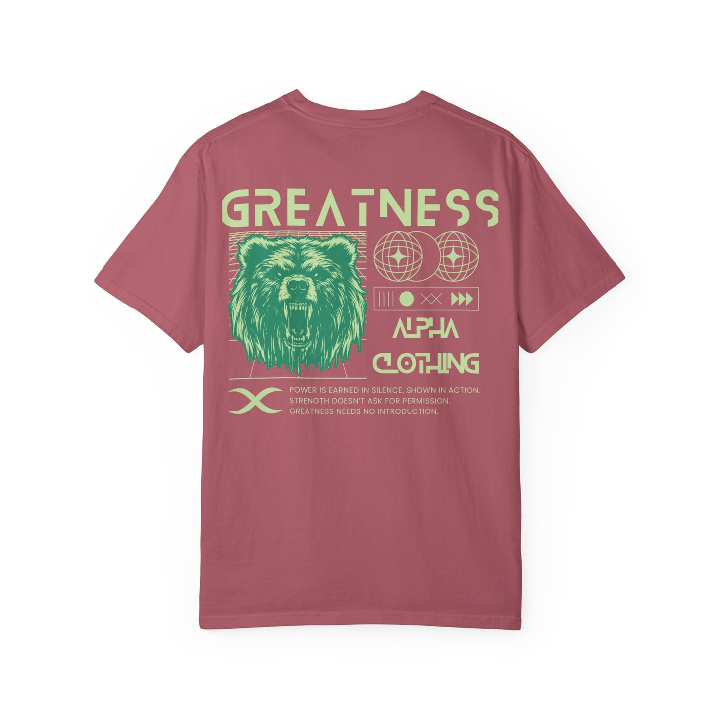 Greatness (Lime) Unisex Garment-Dyed T-Shirt – Soft, Durable & Comfortable Everyday Wear