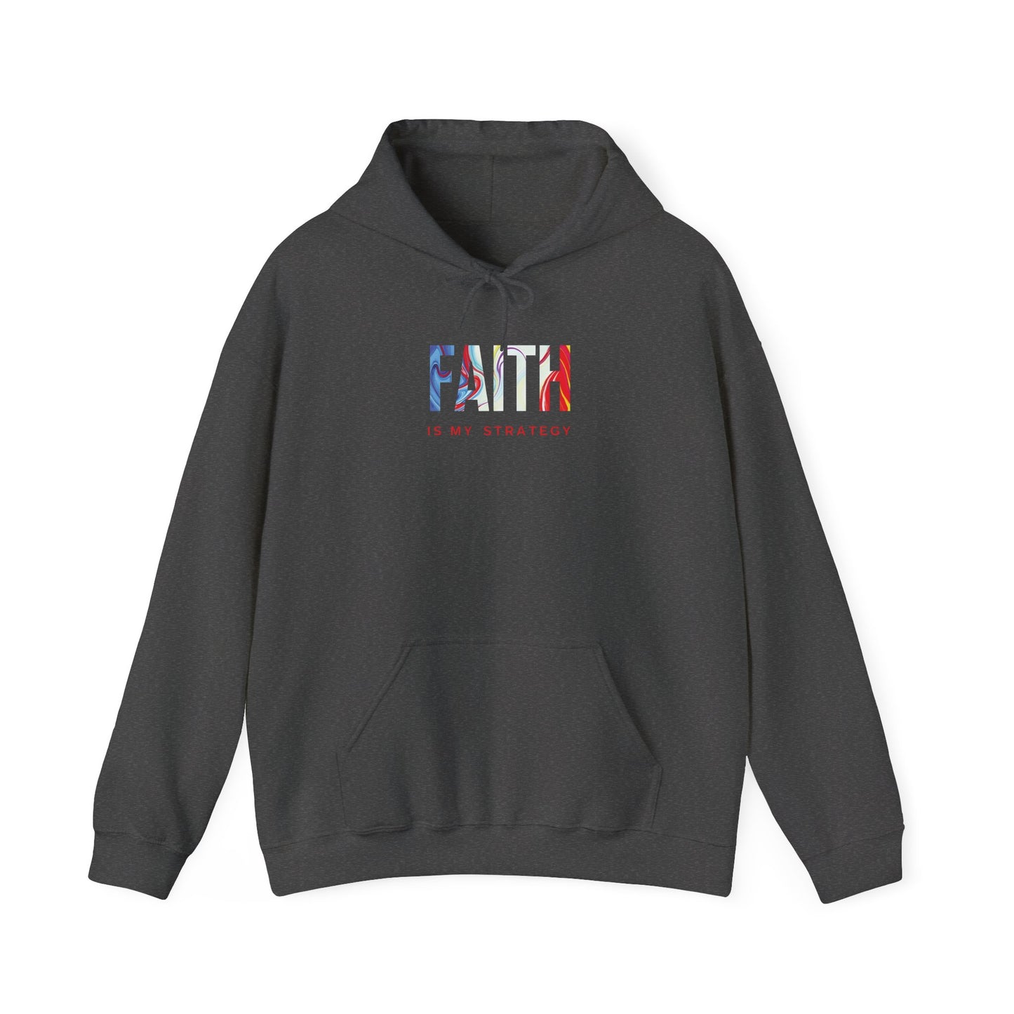 Faith Is My Strategy Hoodie – Soft & Cozy Unisex Pullover for Casual & Streetwear Style