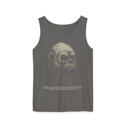 Primal Instinct Unisex Garment-Dyed Tank Top – Summer Style, Casual Wear, Gifts for Him, Athleisure, Relaxed Fit