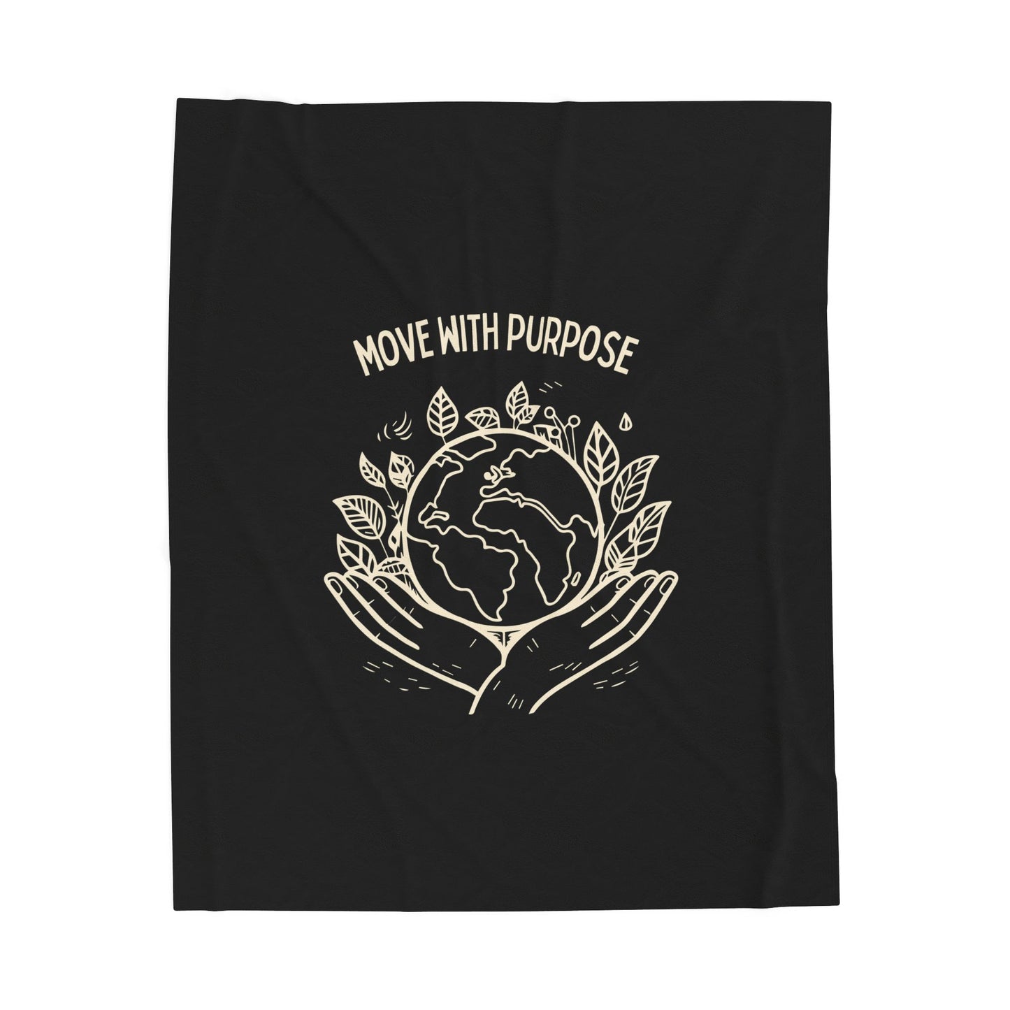 Move with Purpose Velveteen Plush Blanket – Ultra-Soft, Warm & Durable for Home & Gifts