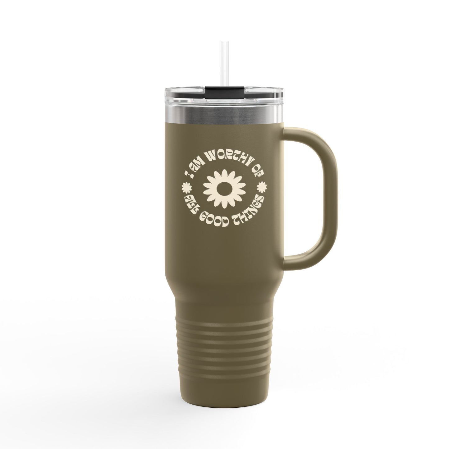 Worthy Insulated Travel Mug – 40oz Stainless Steel, Leak-Proof & Double-Wall Insulated