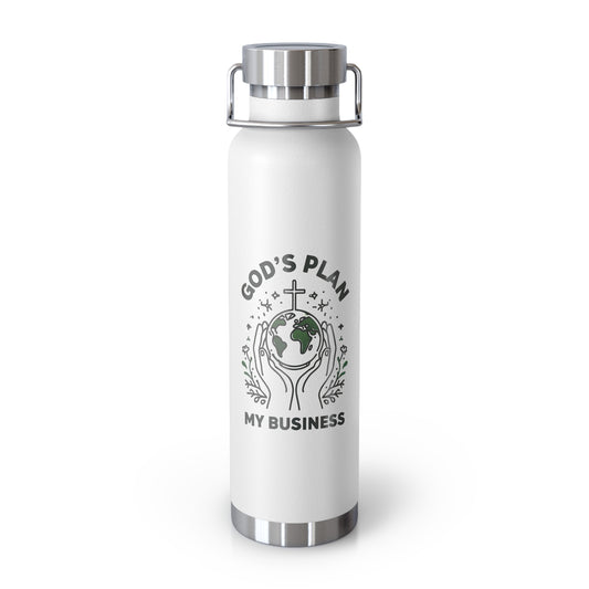 God's Plan Insulated Water Bottle – Copper Vacuum 22oz Stainless Steel Bottle for Hot & Cold Drinks