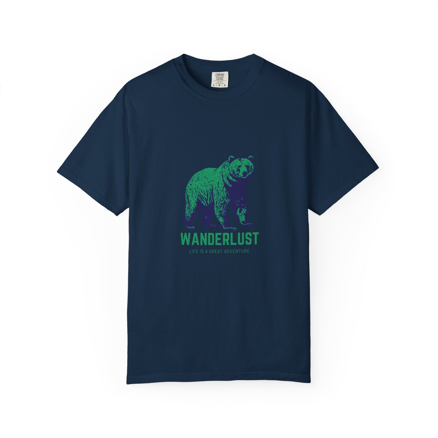 Wanderlust (Green) Unisex Garment-Dyed T-Shirt – Soft, Durable & Comfortable Everyday Wear