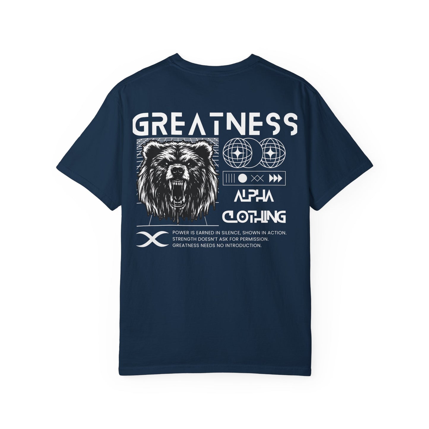Greatness (White) Unisex Garment-Dyed T-Shirt – Soft, Durable & Comfortable Everyday Wear