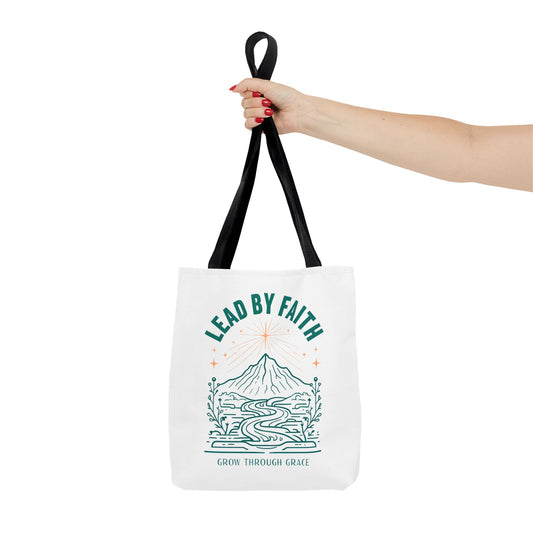 Lead by Faith Tote Bag – Durable Canvas Bag for Everyday Use