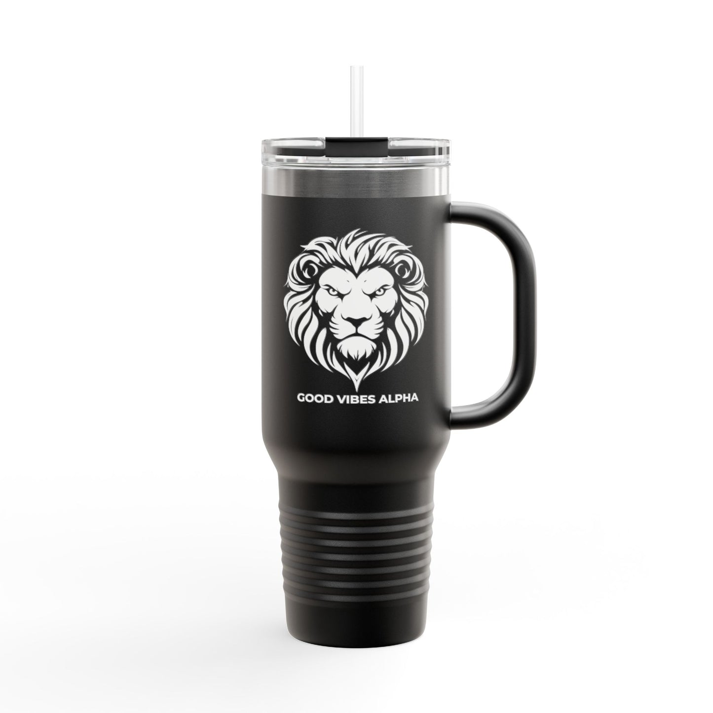 Good Vibes Alpha Insulated Travel Mug – 40oz Stainless Steel, Leak-Proof & Double-Wall Insulated