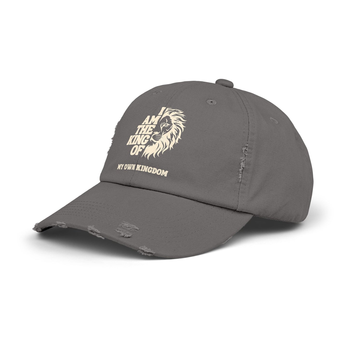 I am King Unisex Distressed Cap – Casual Everyday Hat, Comfortable Fit, Great for Outdoor Activities & Gifting
