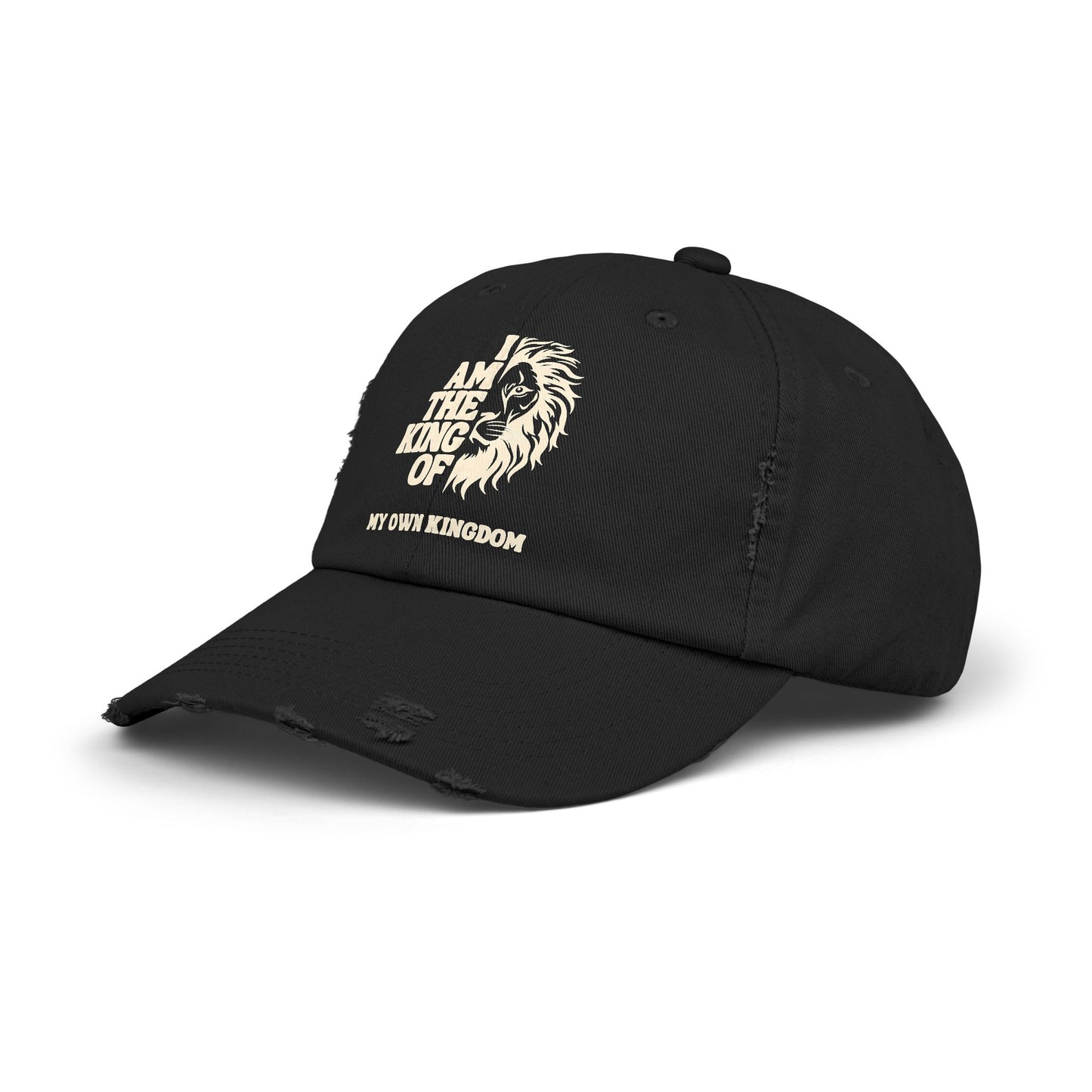 I am King Unisex Distressed Cap – Casual Everyday Hat, Comfortable Fit, Great for Outdoor Activities & Gifting