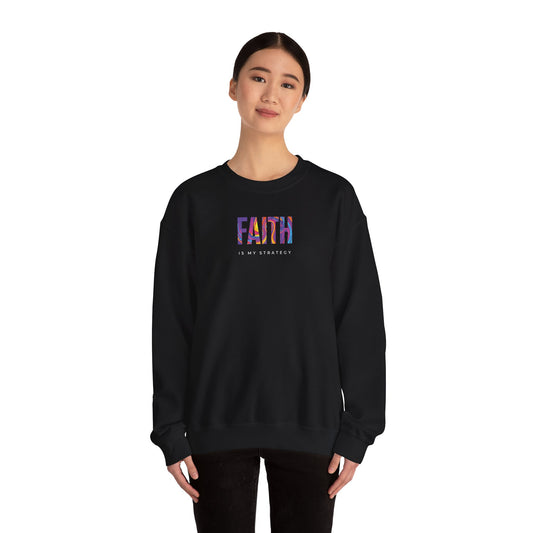 Faith Is My Strategy Crewneck – Soft Cozy Unisex Sweatshirt for Casual & Streetwear Style