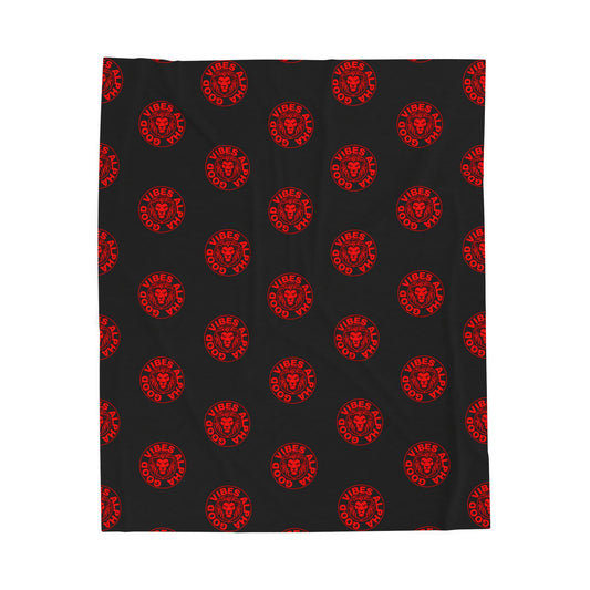 GVA2 (Red) Velveteen Plush Blanket | Cozy Throw, Inspirational Home Décor, Motivational Gift, Relaxation Blanket