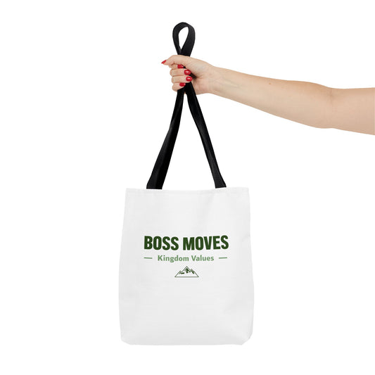 Boss Moves Tote Bag – Durable Canvas Bag with Empowering Kingdom Values Design for Everyday Use