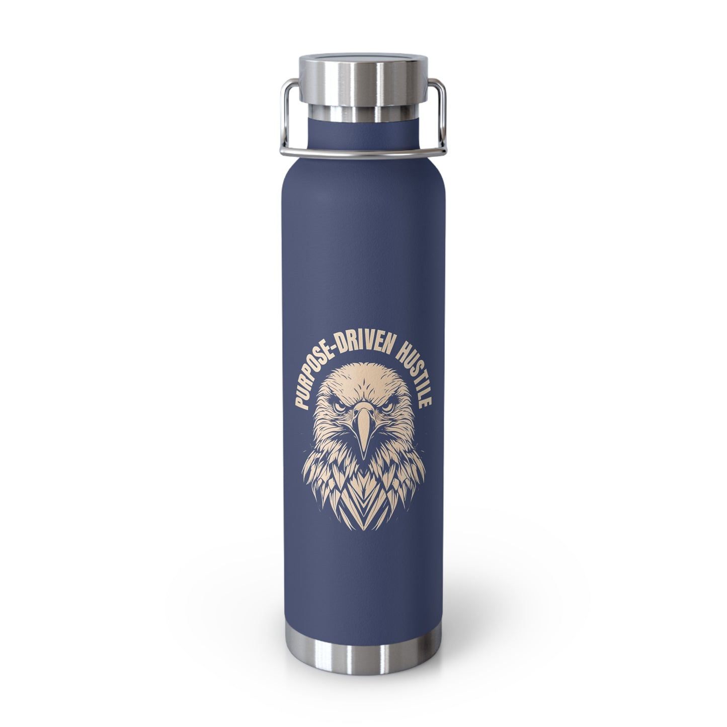 Purpose-Driven Hustle Insulated Water Bottle – 22oz Copper Vacuum, Double-Wall Stainless Steel, Hot & Cold Retention