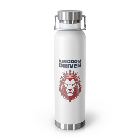 Kingdom Driven Insulated Water Bottle – 22oz Copper Vacuum, Keeps Drinks Hot or Cold