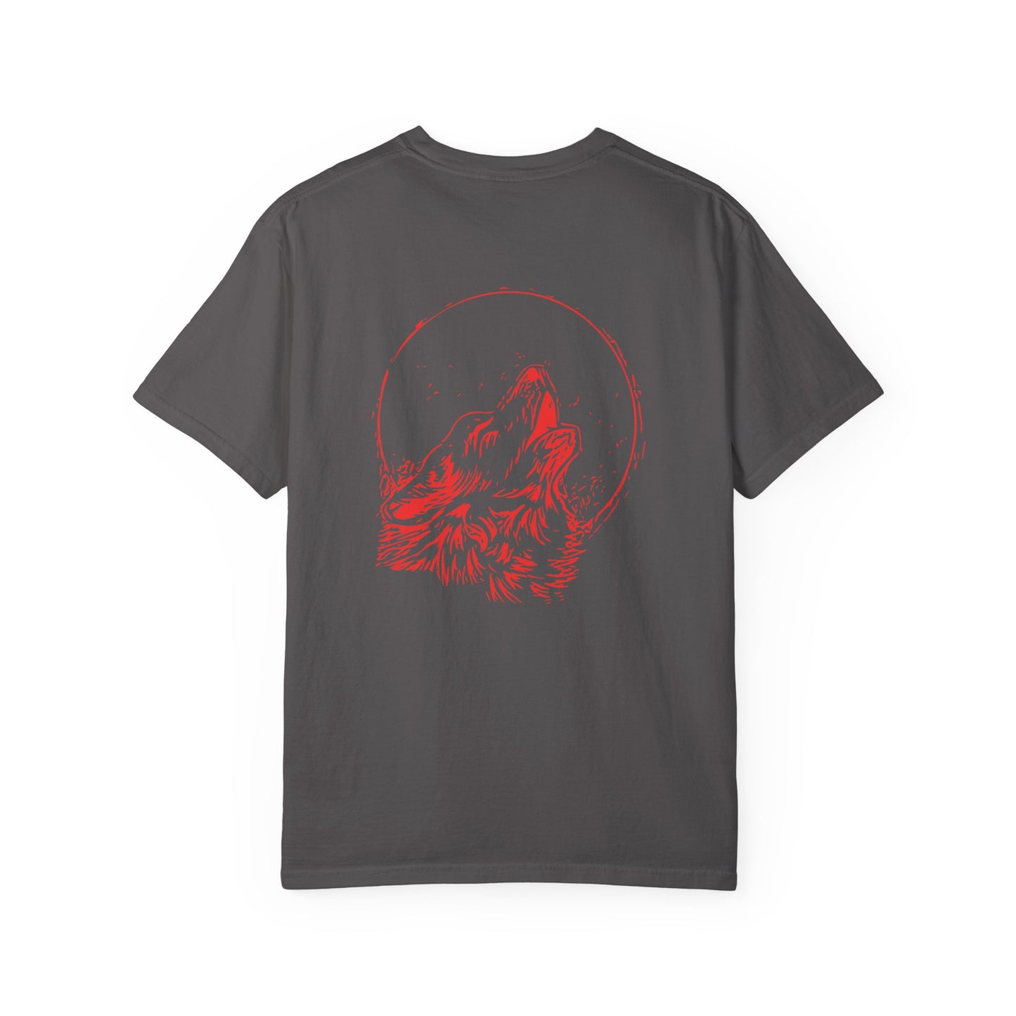 GVA Howling Wolf (Red) Unisex Garment-Dyed T-Shirt – Soft, Durable & Comfortable Everyday Wear