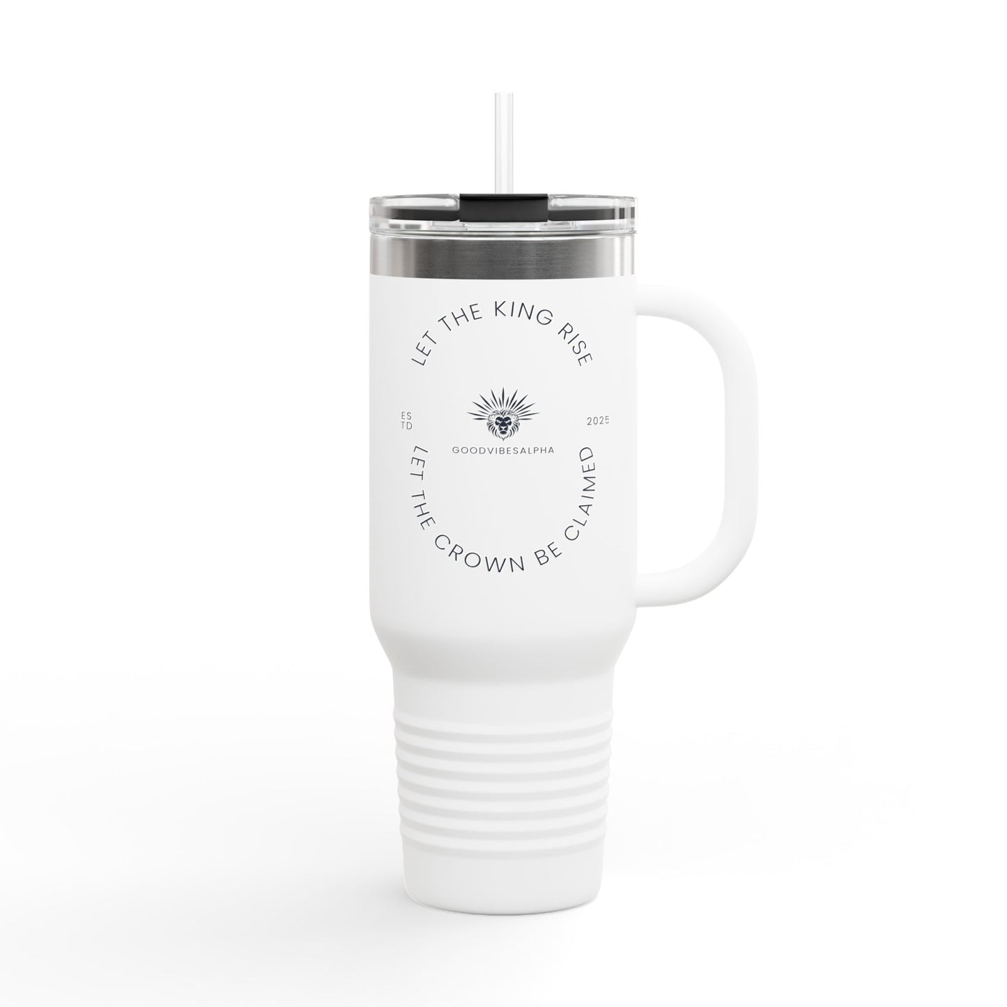 Let The King Rise Insulated Travel Mug 40oz | Coffee Tumbler, Tea Cup, Gift for Him Her, Road Trip Mug, Personalized