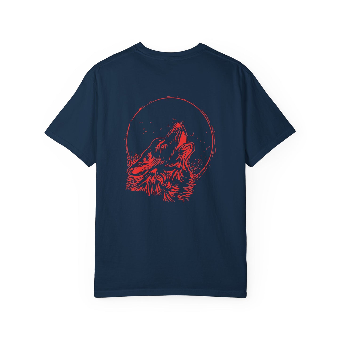 GVA Howling Wolf (Red) Unisex Garment-Dyed T-Shirt – Soft, Durable & Comfortable Everyday Wear
