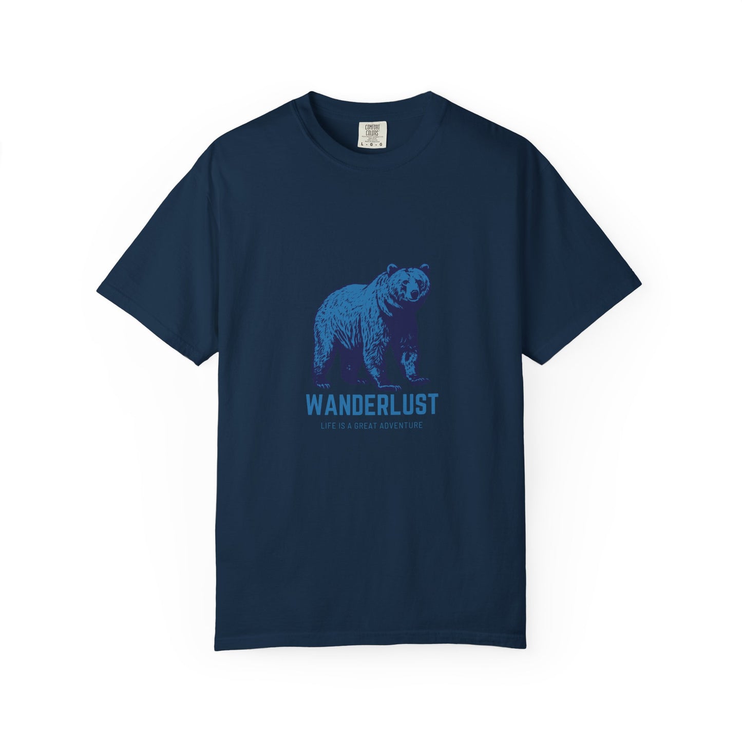 Wanderlust (Blue) Unisex Garment-Dyed T-Shirt – Soft, Durable & Comfortable Everyday Wear