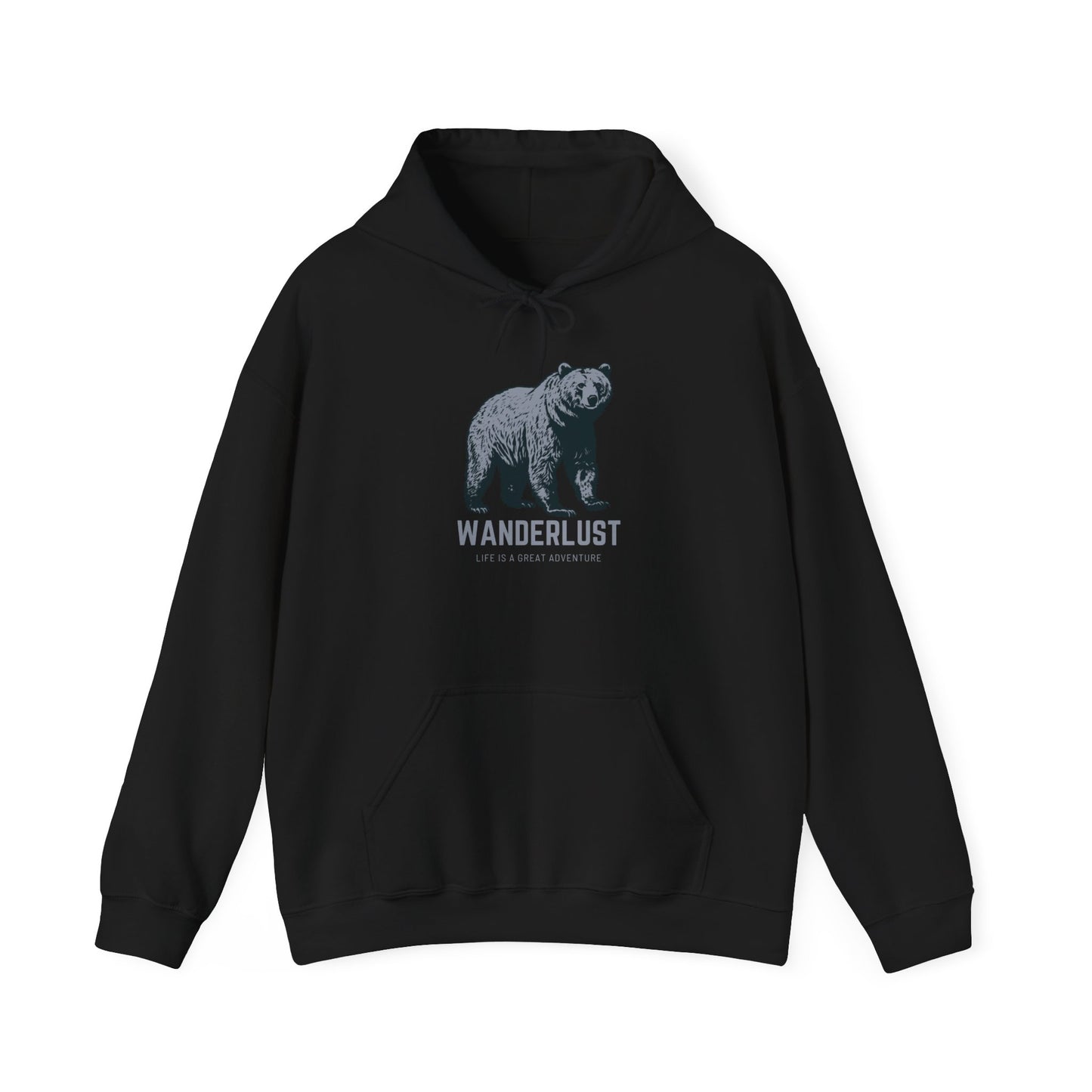 Wanderlust Hoodie (Grey)| Unisex Motivational Hoodie, Casual Outfit, Sportswear Gift, Inspirational Apparel