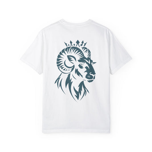GVA Spirit Animal Majestic Ram -  Unisex Garment-Dyed T-Shirt – Soft, Durable & Comfortable Everyday Wear