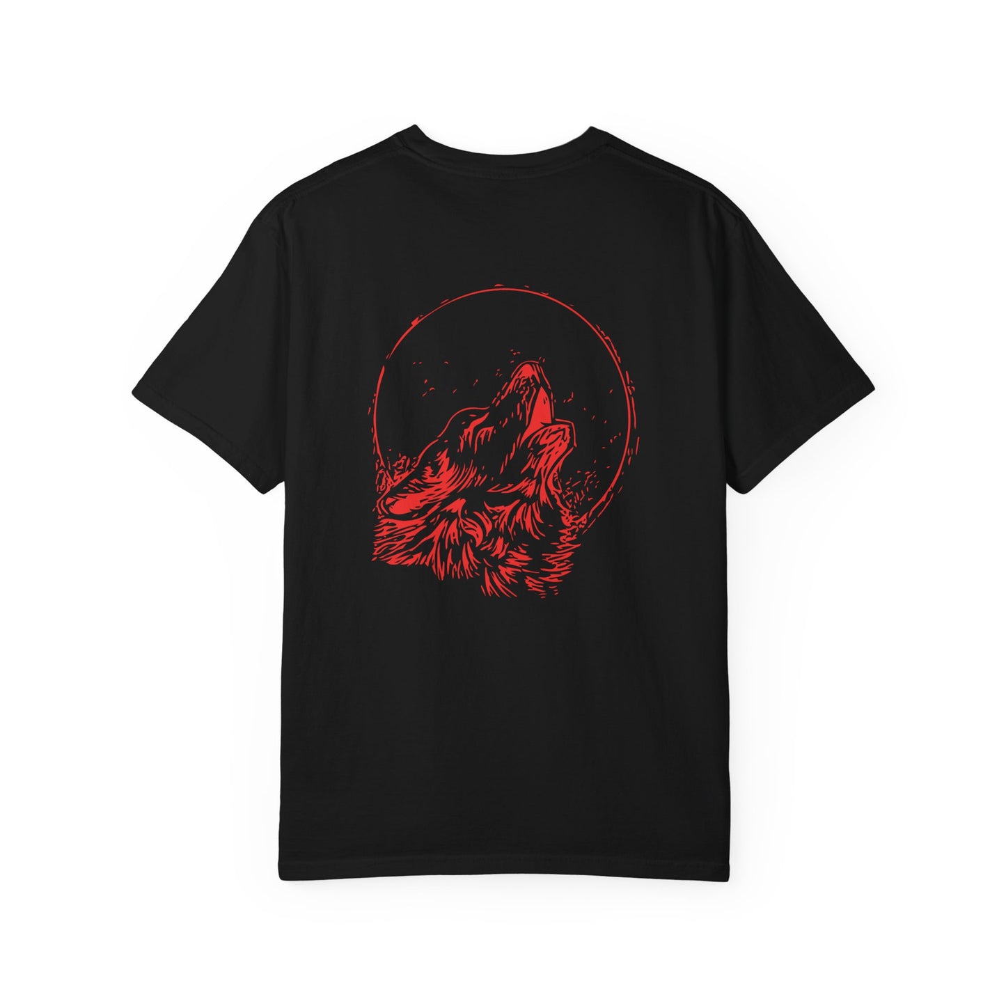 GVA Howling Wolf (Red) Unisex Garment-Dyed T-Shirt – Soft, Durable & Comfortable Everyday Wear
