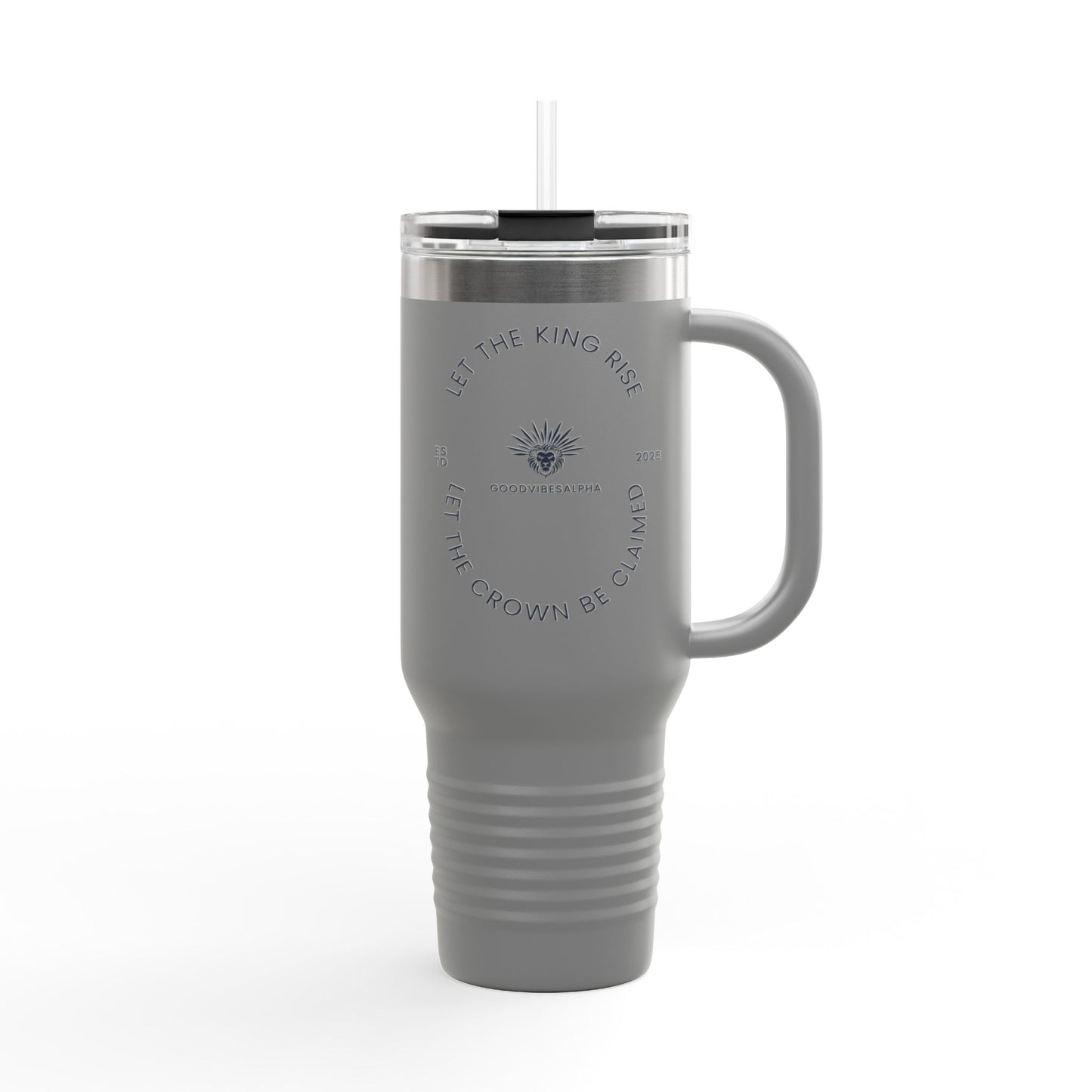 Let The King Rise Insulated Travel Mug 40oz | Coffee Tumbler, Tea Cup, Gift for Him Her, Road Trip Mug, Personalized