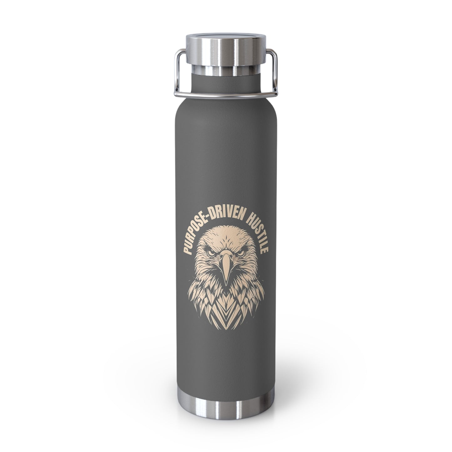 Purpose-Driven Hustle Insulated Water Bottle – 22oz Copper Vacuum, Double-Wall Stainless Steel, Hot & Cold Retention